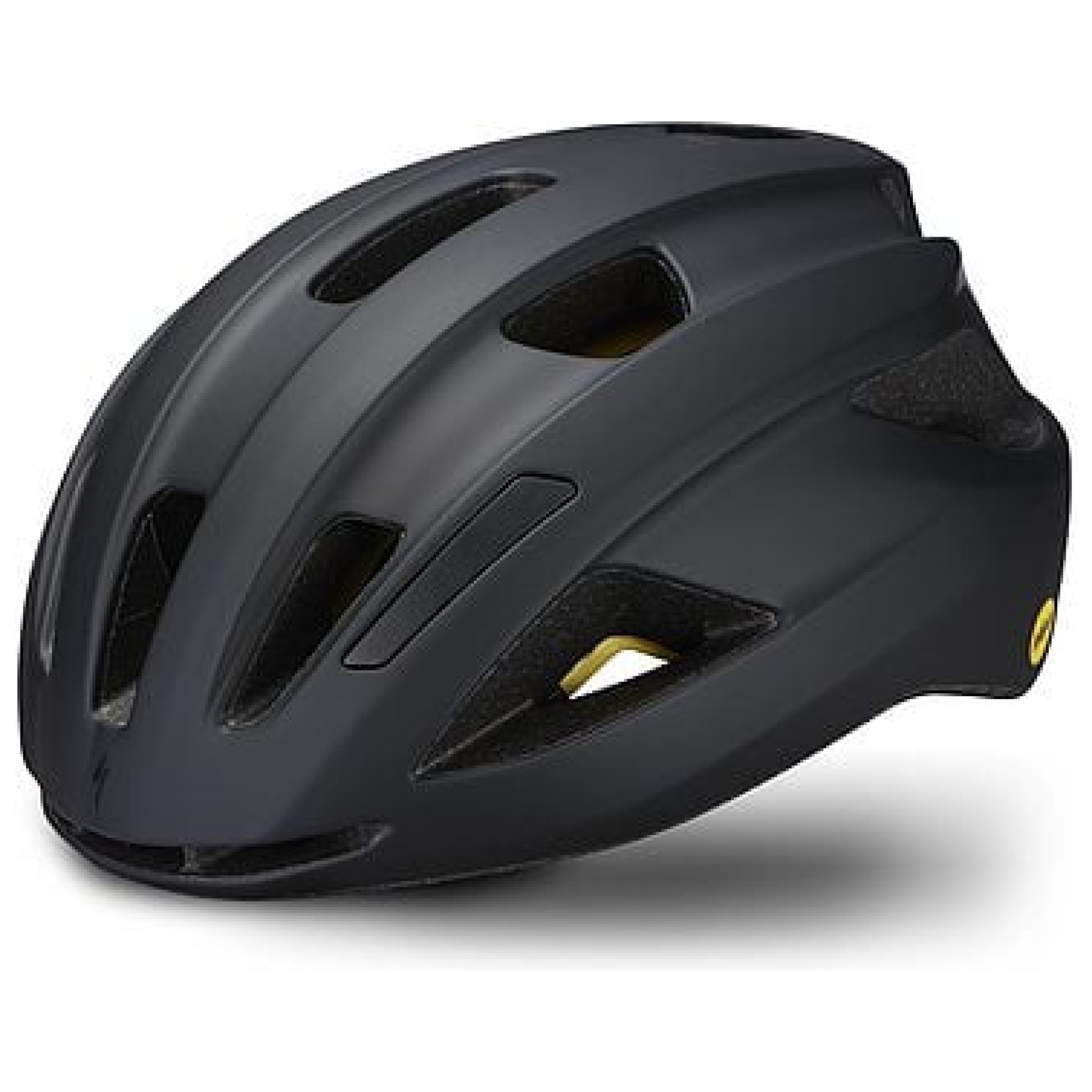 Wir präsentieren den ALIGN II HLMT MIPS CE BLK/BLKREFL, einen mattschwarzen Fahrradhelm mit aerodynamischem Design und mehreren Belüftungsschlitzen oben und an den Seiten. Dieser Helm besticht durch ein elegantes, modernes Aussehen mit einem gelben Akzent hinten für bessere Sichtbarkeit. Jetzt im Lucas Bike Online-Shop erhältlich.